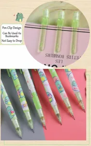 Detailansicht eines 0,5 mm Dinosaurier-Druckbleistifts mit funktionalem Stiftclip