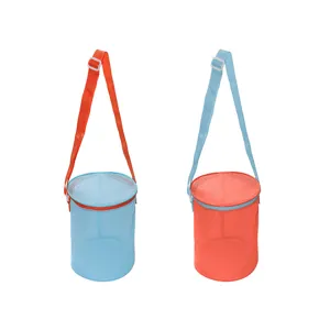 Bolsa de playa de red para niños bolsa de almacenamiento de juguetes correa 2 piezas