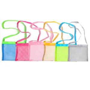 Children mesh beach bag toy storage bag portable clear lightweight outdoor travel bag