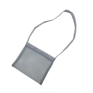 Graue Mesh Schulter Strandtasche Detail, leichte Spielzeug Aufbewahrung Netz, langlebig