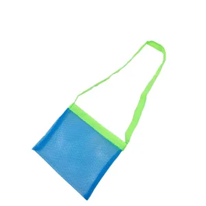 Kinder Netz Strandtasche Spielzeug Aufbewahrung Große Kapazität Muscheln Blau Grün