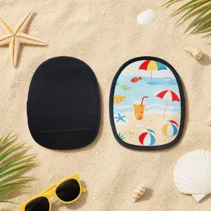 Gant d'Élimination de Sable de Plage pour Enfants Vacances d'Été Impression de Dessin Animé Polyester Gant de Nettoyage