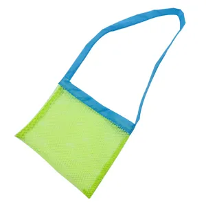 Kinder Netz Strandtasche grosse Kapazitat Spielzeug Aufbewahrungstasche blau und grun