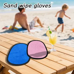 Children Beach Sand Removal Towel Kids Bath Scrub Glove Terry Cloth Portable Outdoor Beach Cleaning Towel