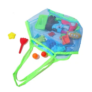 Grande Borsa da Spiaggia in Rete Borsa Tote da Viaggio Organizzatore di Conservazione Pieghevole Per Giocattoli per Bambini Attrezzatura da Nuoto Piscina Esterno Essentials