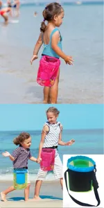 Sac en filet de collection de coquillages de plage pour enfants pochette de rangement jouet