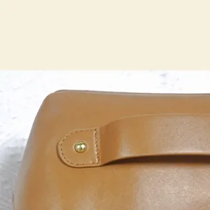 Large Capacity PU Leather Double Layer Cosmetic Bag Portable Travel Wash Bag Multipurpose Pillow Makeup Storage Bag
