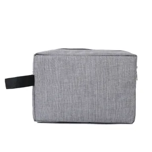 Graue wasserdichte Oxford-Stoff Reise Kosmetiktasche tragbar Make-up Organizer Tasche.