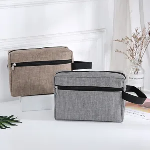 Waterproof Oxford double layer toiletry bag travel cosmetic storage bag portable organizer