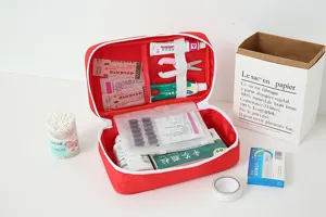 Sac de premiers secours portable pour voyage, trousse médicale vide à compartiments.