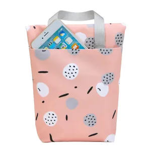Double layer patterned diaper bag stroller hanging bag waterproof baby storage organizer with pockets