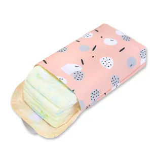 Waterproof printed diaper bag stroller organizer infant cloth diaper storage pouch wet bag