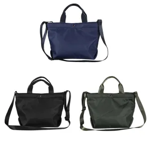 Casual nylon tote bag, portable large capacity shoulder bag for travel, outdoor and daily use.