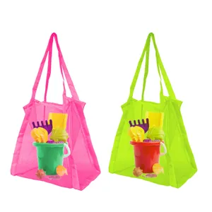 Sac de plage en filet durable pour ranger les jouets de sable et les accessoires de bain
