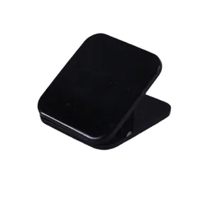 Black acrylic square clip for office memo notes, journal paper binding and documents.