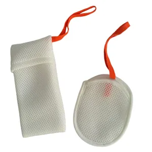 Sandwich mesh soap bag foaming net washing soap net pocket for bath shower bathroom use