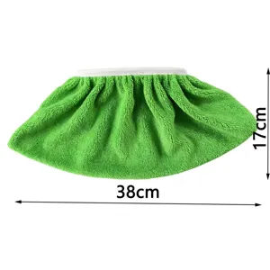 Microfiber green broom replacement cloth cover washable household cleaning tool pad 38x17cm