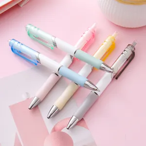 Set di penne gel a scatto in colori pastello con punta a sfera per cancelleria ufficio e scuola