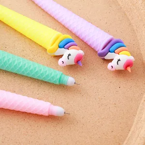 Set van schattige eenhoorn ijsje gelpennen in pastelkleuren voor school en kantoorgebruik