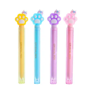 Set di 4 penne gel creative a zampa di gatto in colori pastello per scuola e ufficio