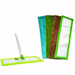 Chiffon de Rechange pour Balai Plat de Nettoyage Ménager en Polaire Corail Absorbant Lavable Outil de Nettoyage