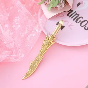 Creative gold sword-shaped gel pen cute stationery writing tool for student gifts