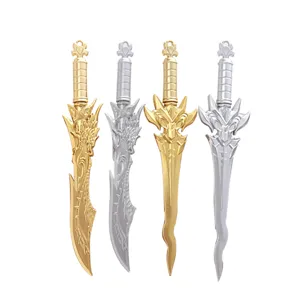 Creative sword-shaped gel pens set in gold and silver metallic finish for student gifts