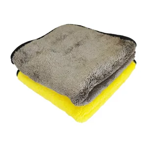 Serviette de Lavage de Voiture en Polaire Corail Épaisse Chiffon de Nettoyage Absorbant en Microfibre pour Détaillage Automobile