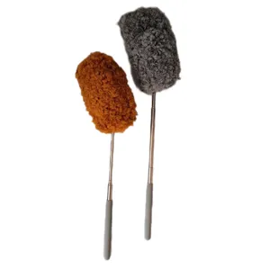 Household Retractable Feather Duster Stainless Steel Extendable Cleaning Dust Brush For Home Ceiling Fan And Furniture