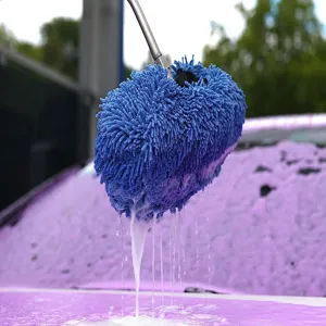 Tête de balai de lavage de voiture en chenille microfibre, brosse douce super absorbante.