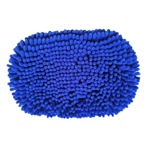 Fundas de recambio para fregona de lavado de coches de felpa azul, mopa de microfibra.