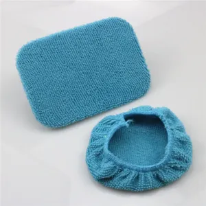 Set di coperture per pulizia auto in microfibra, cuffia di lucidatura blu per finestrini e carrozzeria.