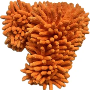 Orange chenille dust mop replacement pad washable microfiber floor cleaning cloth tool