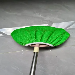 Microfiber broom head replacement cloth for household cleaning, washable and durable design.