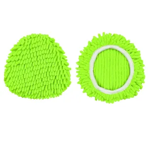 Cabezal de repuesto para fregona de chenilla, recambio verde brillante para mopa húmeda.