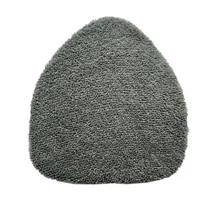Grey microfiber replacement pad for car windshield cleaner tool, soft cleaning cloth head.