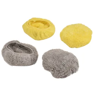 Replacement microfiber cleaning cloth covers for window robot cleaner in yellow and grey sets.
