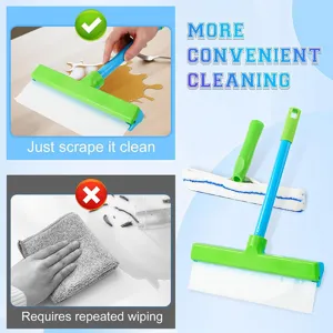 Silicone window squeegee and cleaning tool with blue handle for efficient liquid cleaning.