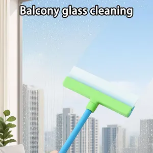 12-Inch Window Glass Cleaning Squeegee Silicone Scraper Tool for Balcony and Car Windows