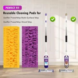 Almohadillas de limpieza reutilizables compatibles con fregonas Swiffer PowerMop multiusos.