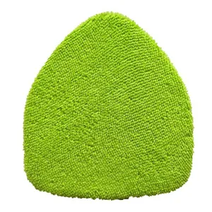 Green triangular microfiber replacement pad for car windshield cleaner and window brush tool.