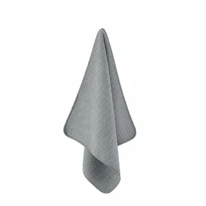 Asciugamano per pulizia in tessuto waffle grigio per auto e casa, formato 50x60cm.