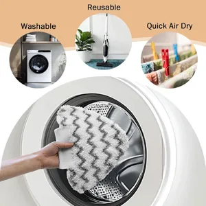 Replacement steam mop pad microfiber cloth washable reusable for daily home floor cleaning