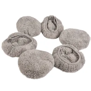 Microfiber window cleaner robot replacement cloth pads, gray washable cleaning covers set of five.