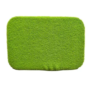 Green microfiber replacement pad for car windshield cleaner and window defogger tool cover