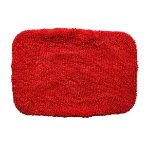 Red microfiber replacement cloth cover for car windshield window cleaner tool detail view.