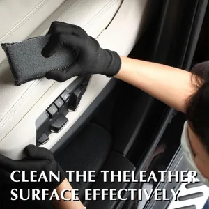 Car cleaning sponge microfiber pad for interior leather seat surface maintenance tool