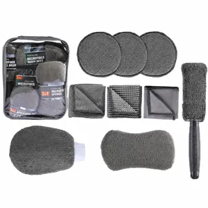 Autowas Reinigingsset Microvezel Doeken Wax Sponzen Wiel Borstel Complete Autoverzorging Reinigingsset Met Opbergtas