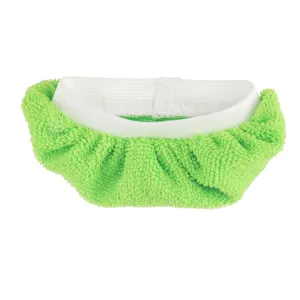 Microfiber steam cleaner replacement cloth cover, green cleaning mop accessory elastic edge.