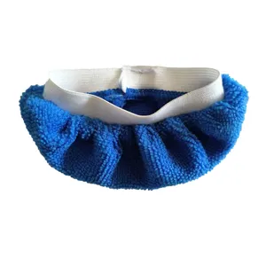 Microfiber steam cleaner replacement cloth bonnet pad detail view, elastic edge design.